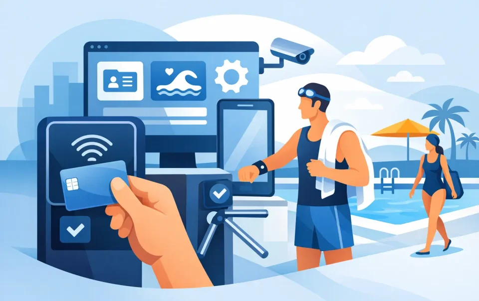 Software tessere e accessi piscina per il controllo