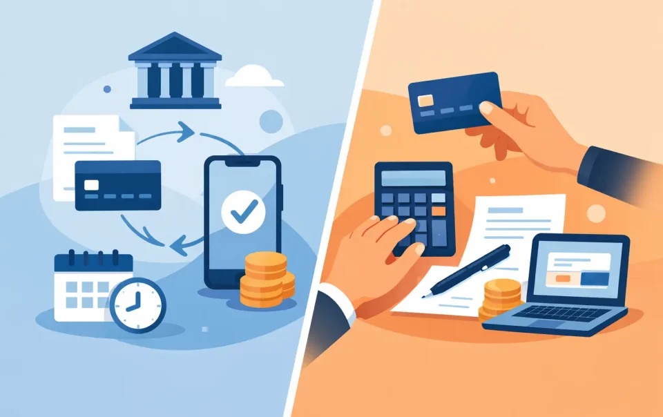 Addebito diretto vs pagamento manuale a confronto